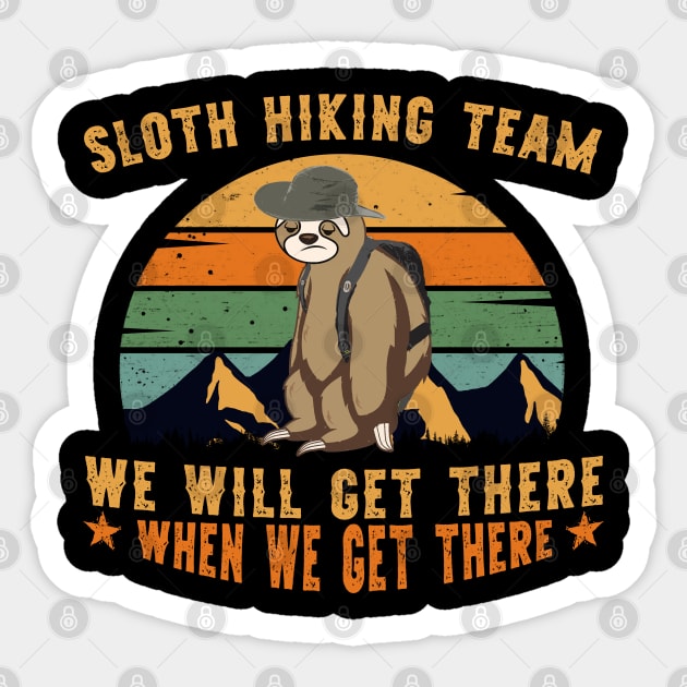 Sloth hiking team hoodie best sale